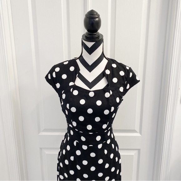 Grace Karin Retro Polka Dot Dress Size M - Picture 5 of 7